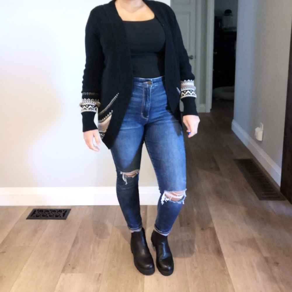 Black knit Cardigan